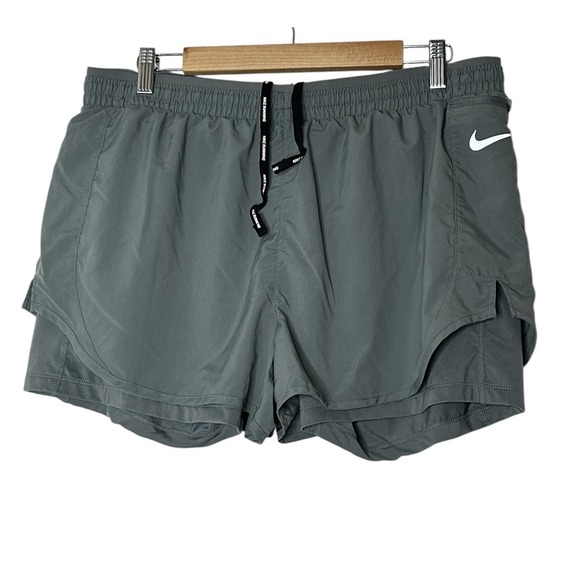 Nike Pants - Nike Dri-Fit Running Shorts Womens Size XL Elastic Waist Drawstring gray